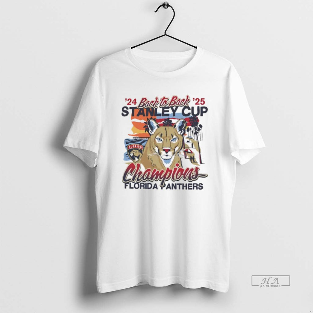 Trendy Florida Panthers 47 Cream Back To Back Florida Sunset Franklin Graphic