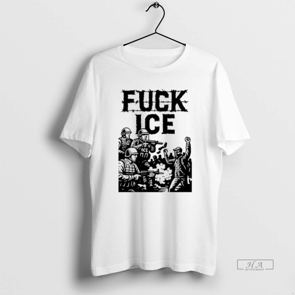 Trendy Fuck Ice Barbed Wire Protest
