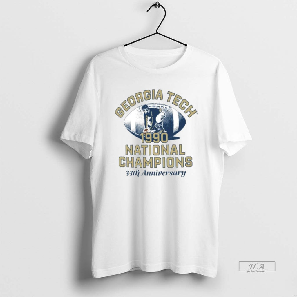 Trendy Georgia Tech Yellow Jackets 1990 National Champs Anniversary Retro Ornaments