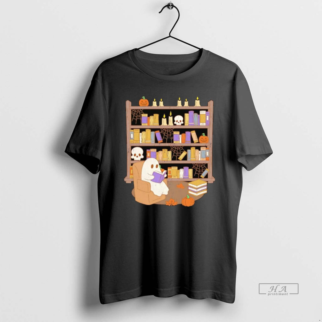 Trendy Ghost Reading Book Library Halloween