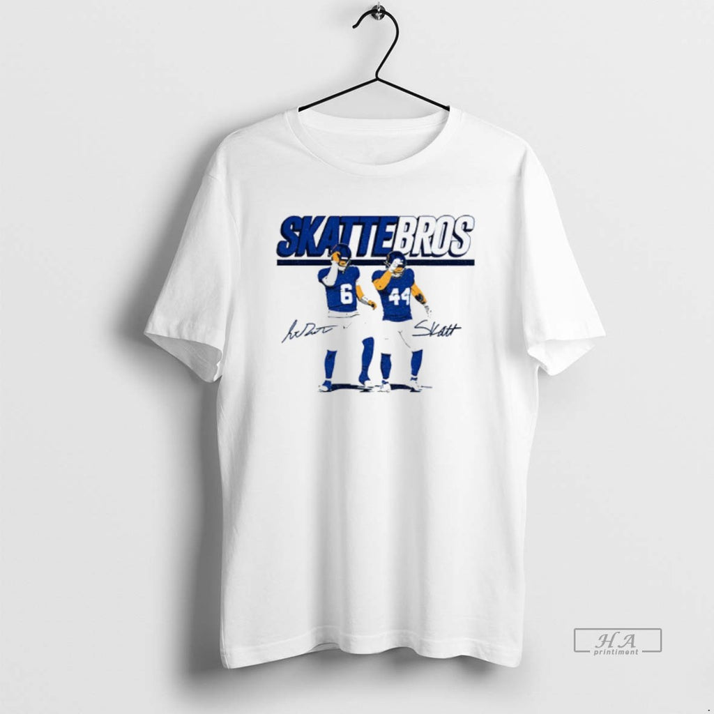 Trendy Giants Jaxson Dart Cam Skattebo Celebration Pose Signature Ny Giants