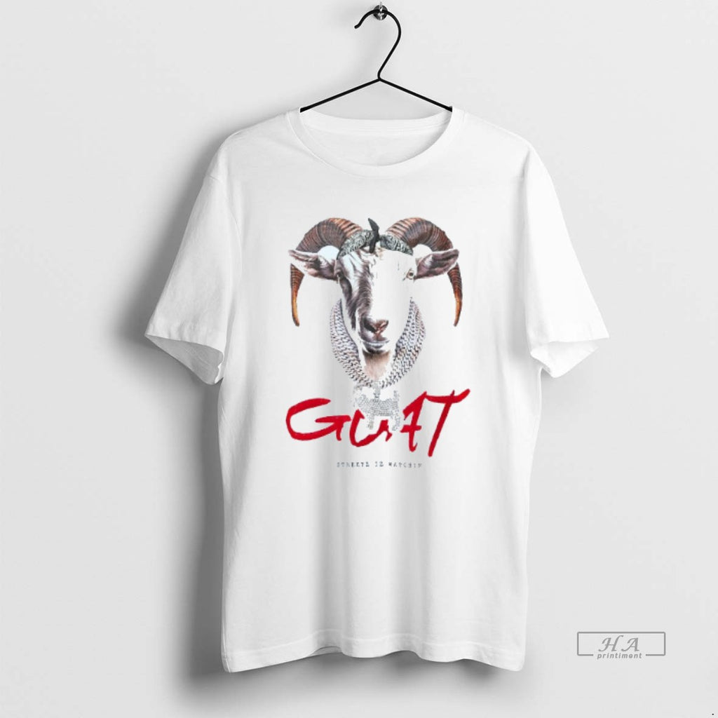 Trendy Goat Streetz Iz Watchin Mens White Tee