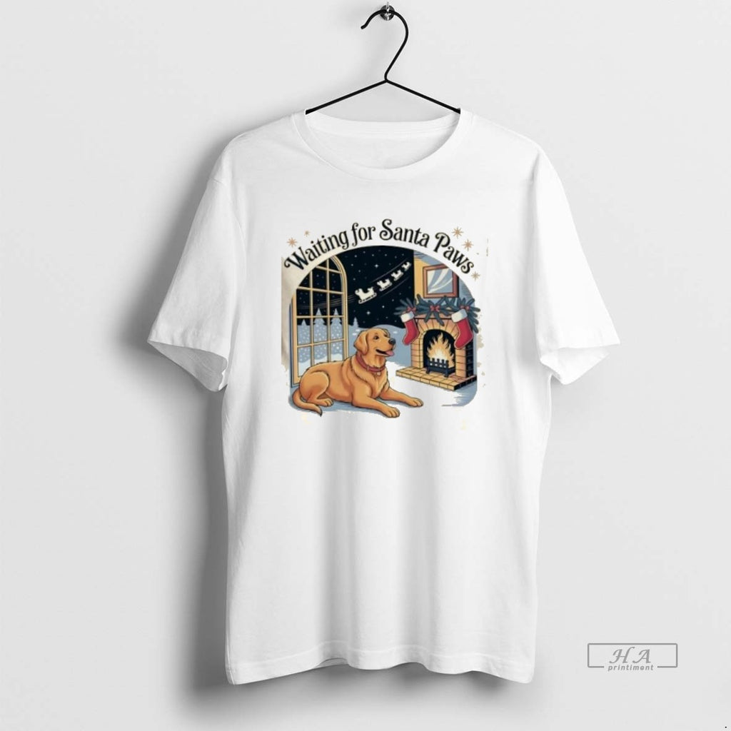 Trendy Golden Dog Retriever Santa Paws Christmas