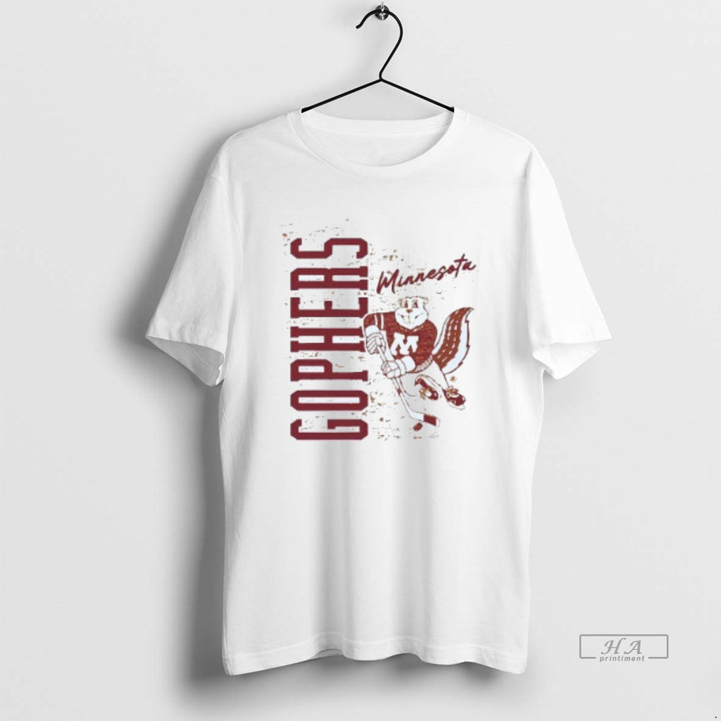 Trendy Goldy Hockey State Minnesota Golden Gophers Mens White Tee