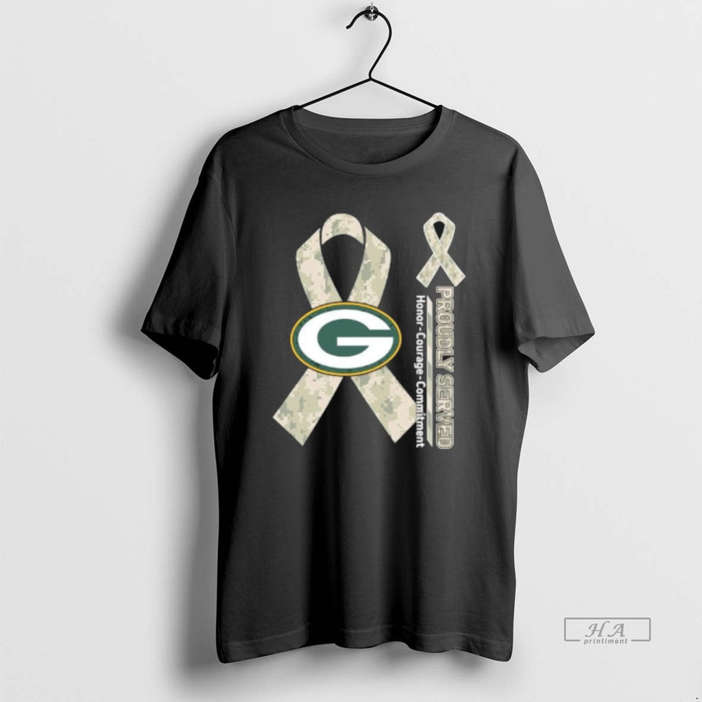 Trendy Green Bay Packers Proudly Served Honor Courage Commitment