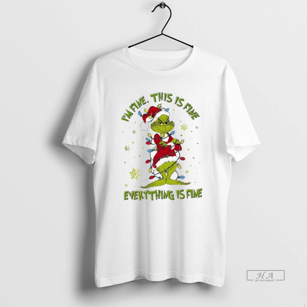Trendy Grinch Christmas Lights Im Fine This Is Fine Everything Is Fine