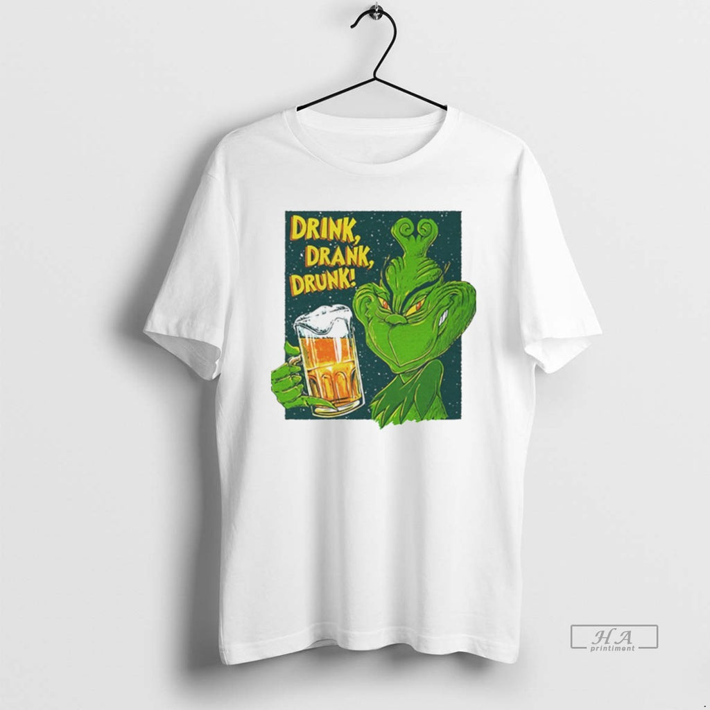 Trendy Grinch Drink Drank Drunk Beer White