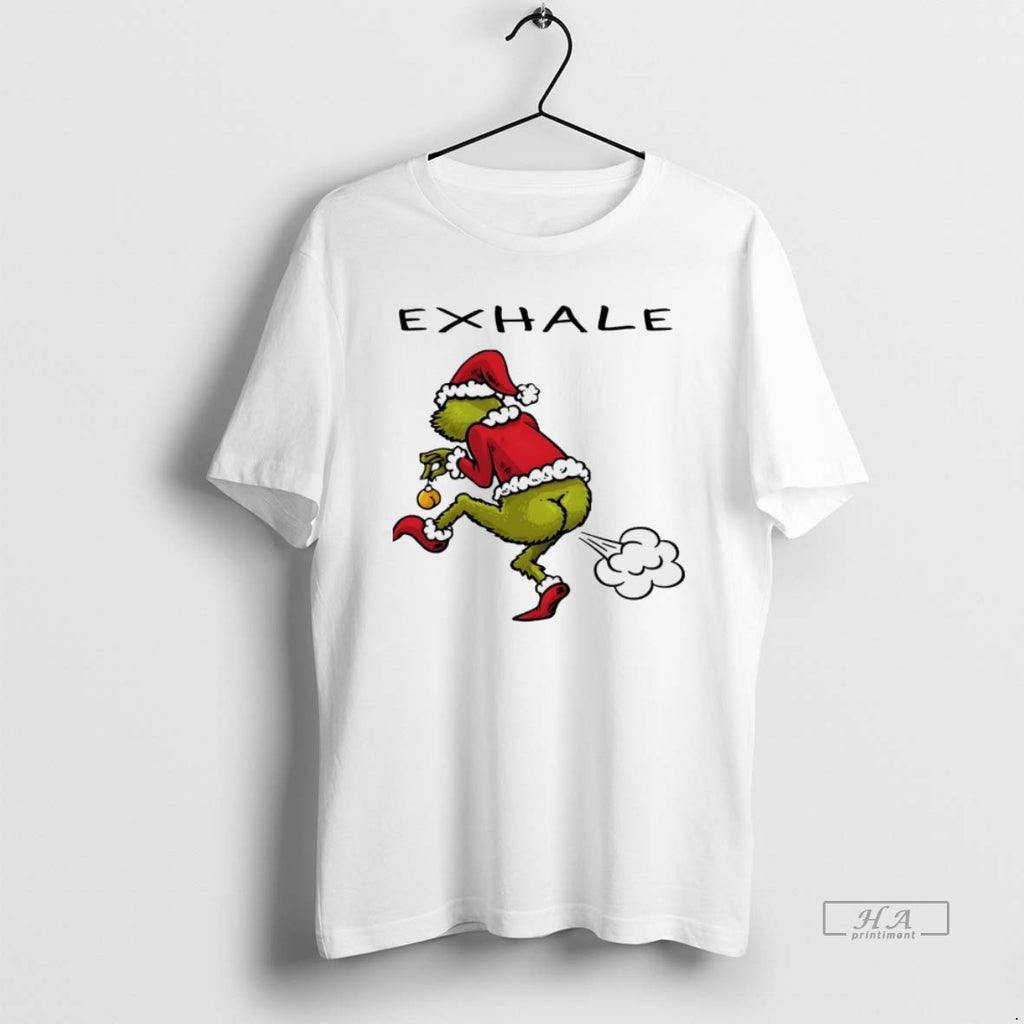 Trendy Grinch Exhale Christmas Christmas White