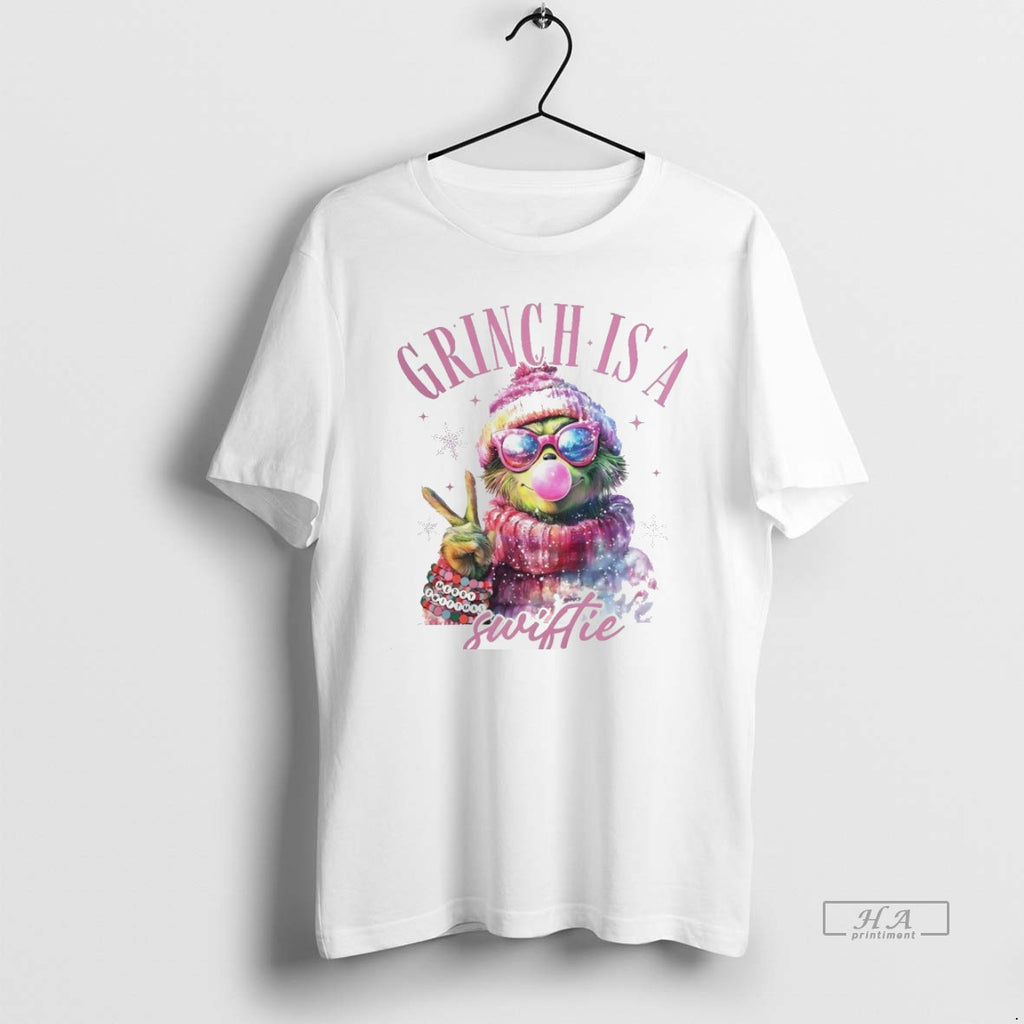 Trendy Grinch Is A Swiftie Pink Grinch Merry Grinchmas White