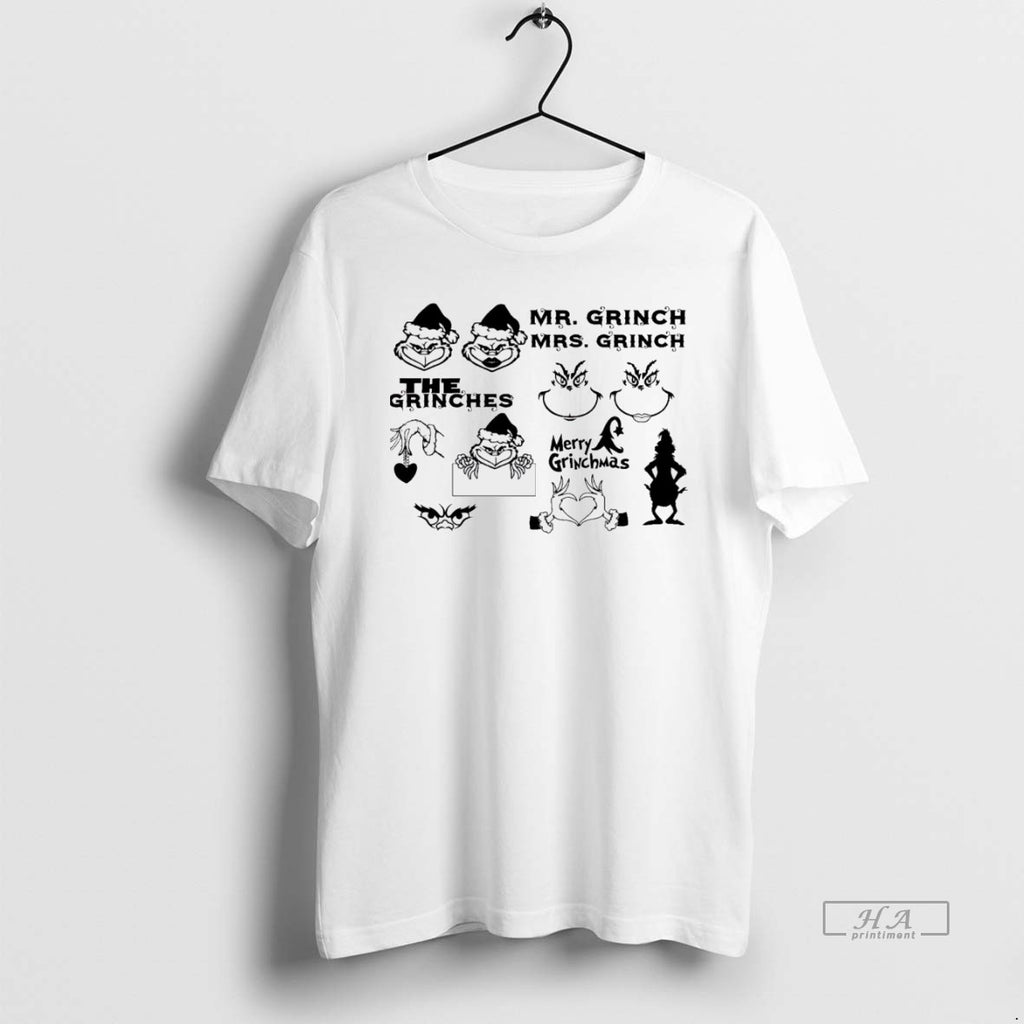 Trendy Grinchy Mr Mrs Festive Grinchmas Christmas White