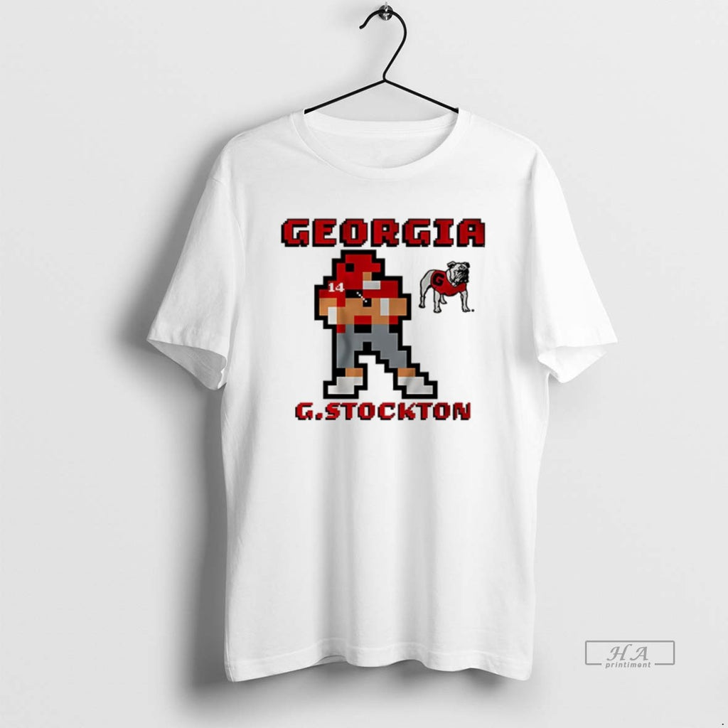 Trendy Gunner Stockton Georgia Bulldogs Football Retro Baller 8 Bit Style