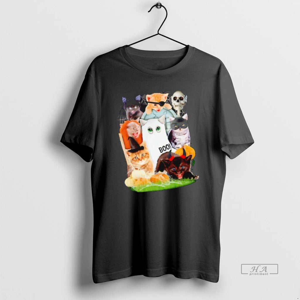 Trendy Halloween Cat Collage