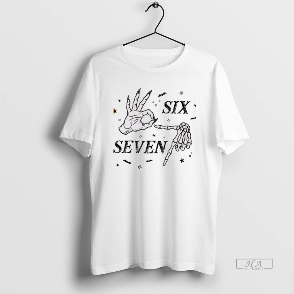 Trendy Halloween Six Seven Skeleton Hand