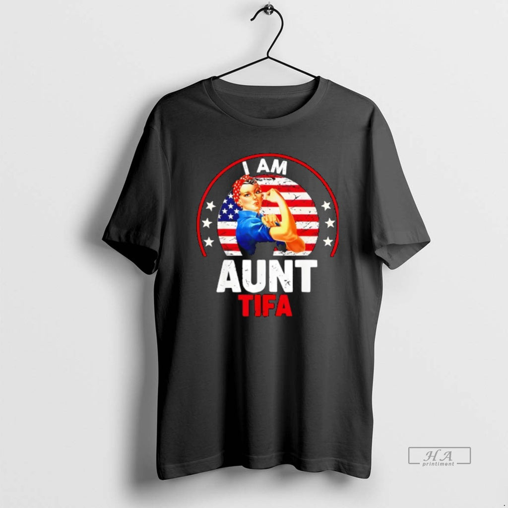 Trendy I Am Aunt Tifa America Flag