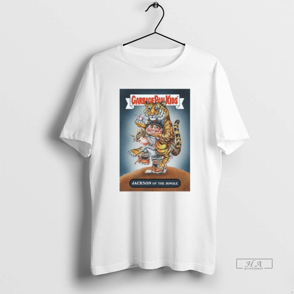 Trendy Jackson Of The Jungle Jackson Jobe Detroit Tigers Garbage Pail Kids Mens White Tee