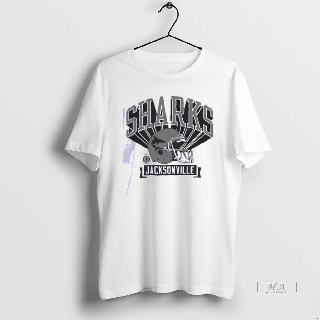 Trendy Jacksonville Sharks Retro Helmet 1974 Shirts
