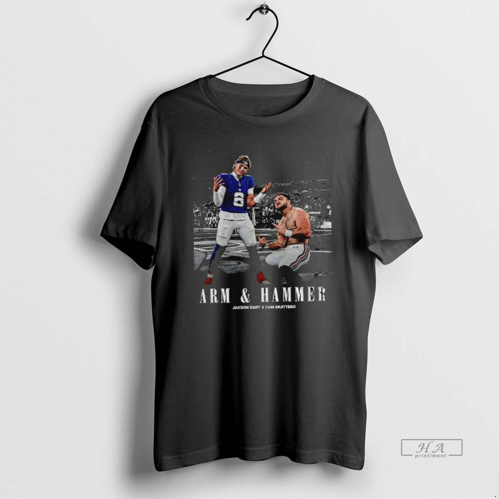 Trendy Jaxson Dart And Cam Skattebo New York Giants Arm And Hammer Game Day Tee
