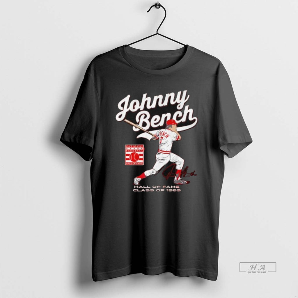 Trendy Johnny Bench Hall Of Fame Class Of 1989 Signature Graphic