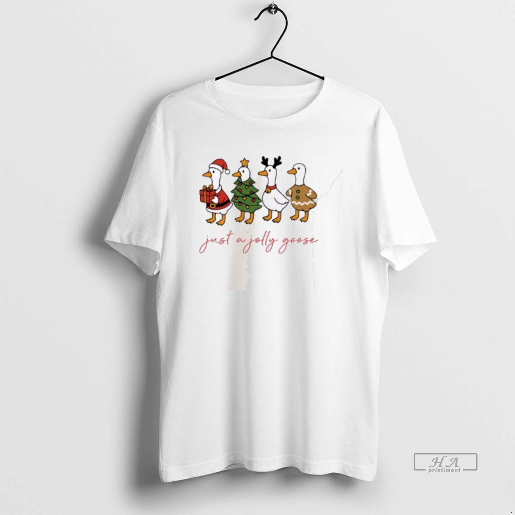 Trendy Just A Jolly Goose Funny Christmast
