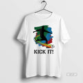 Trendy Kick It Soccer Player Silhouette Graphic