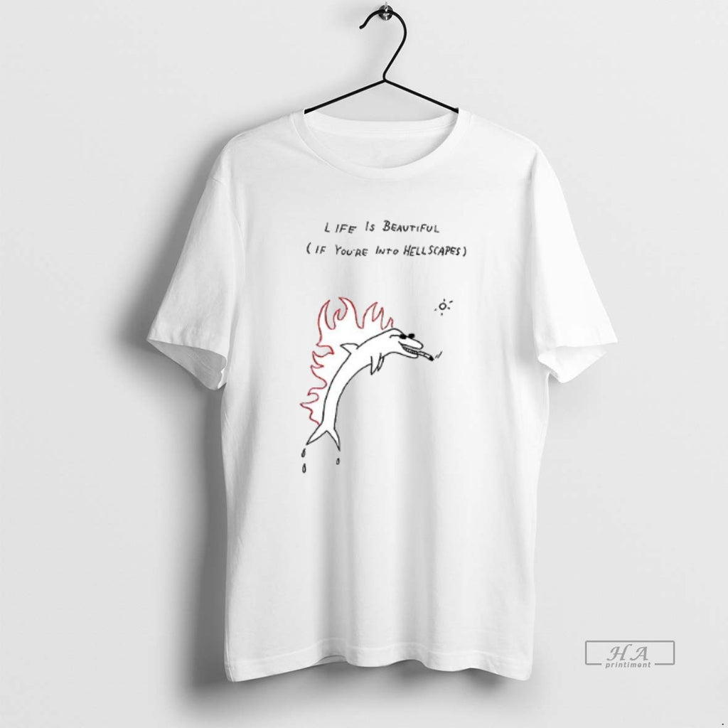 Trendy Life Is Beautiful If Youre Into Hellscapes Ceramic Ceramic And Classic Dad Cap Tee