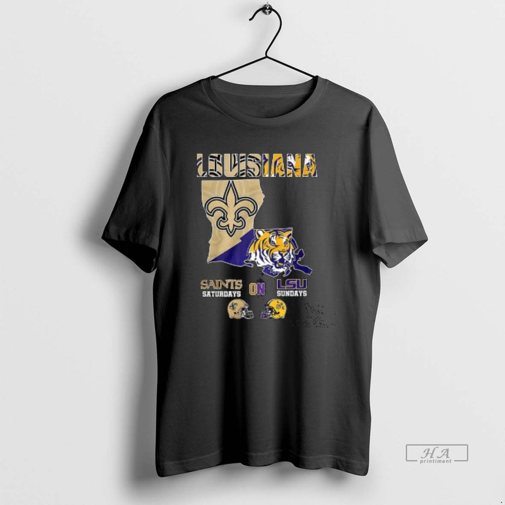 Trendy Louisiana Saints Saturdays On Lsu Sundays Map