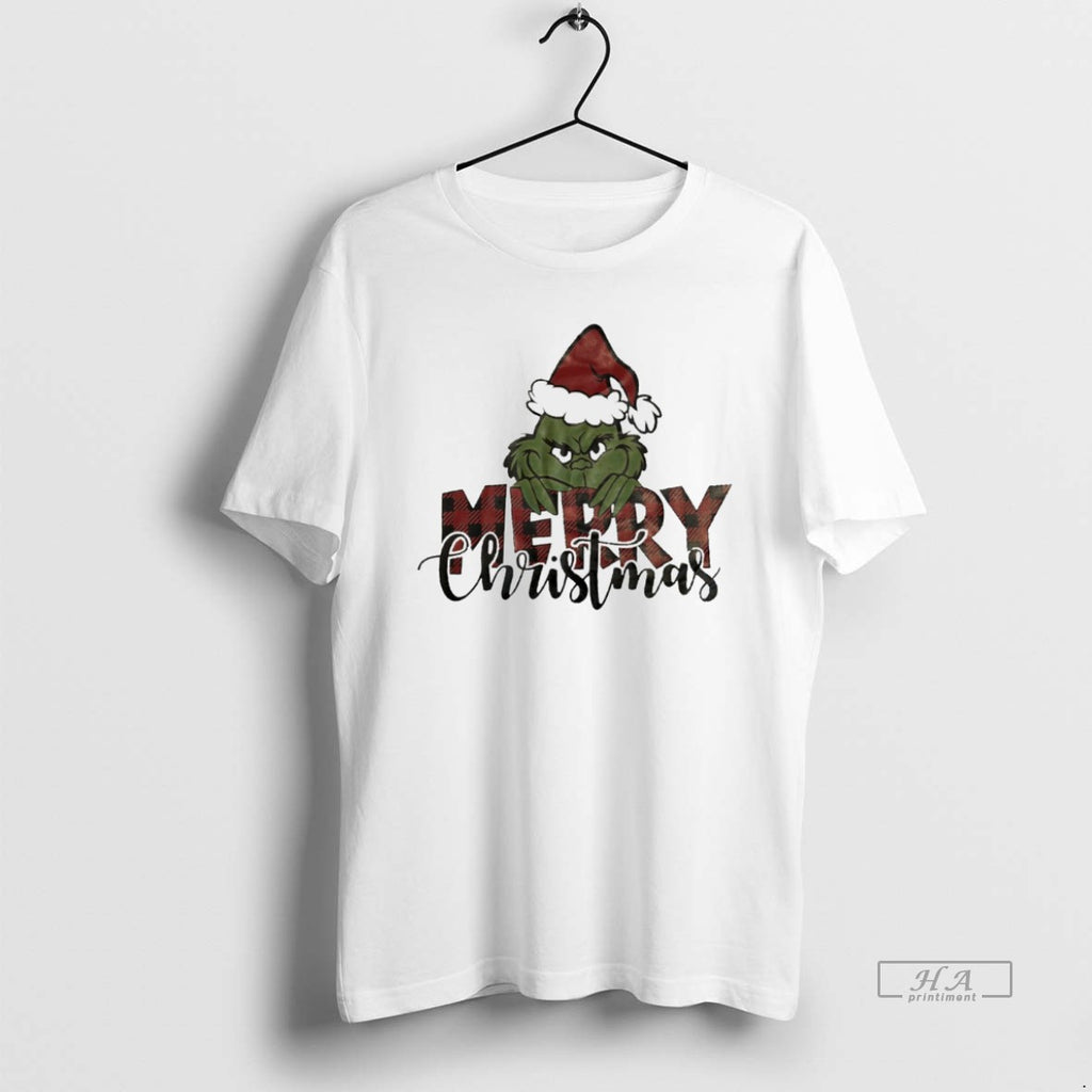 Trendy Merry Christmas Grinch Santa White