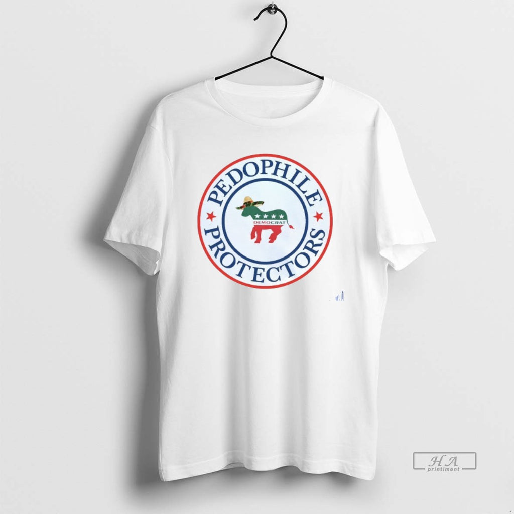 Trendy Mexico Donkey Democrat Pedophile Protectors Mens White Tee