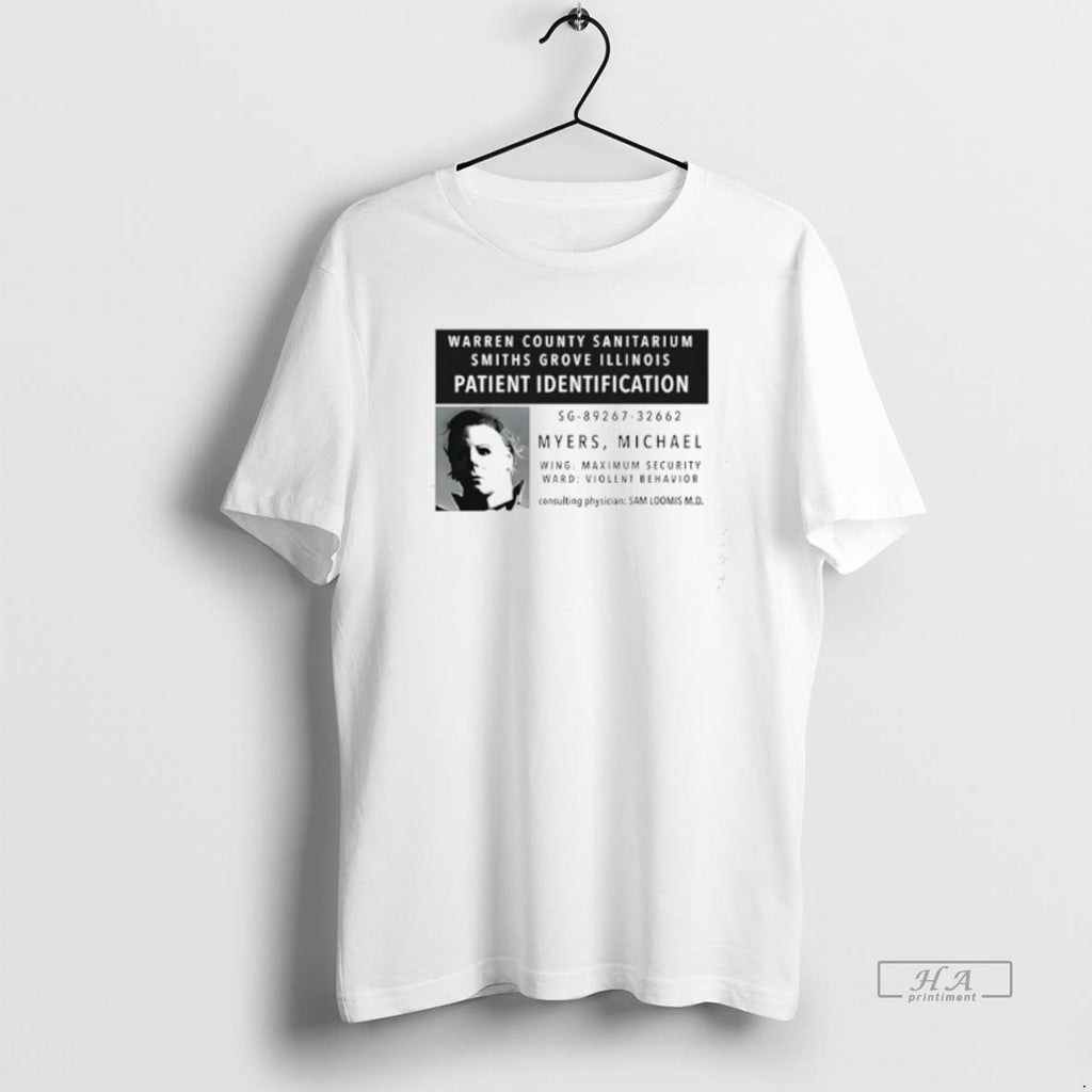 Trendy Michael Myers Warren County Sanitarium Smiths Grove Illinois Patient Identification Halloween