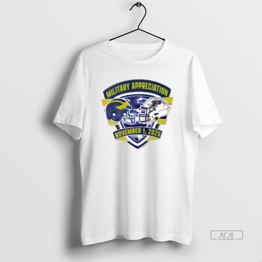 Trendy Michigan Wolverines Vs Purdue Boilermakers 2025 Gameday Military Appreciation