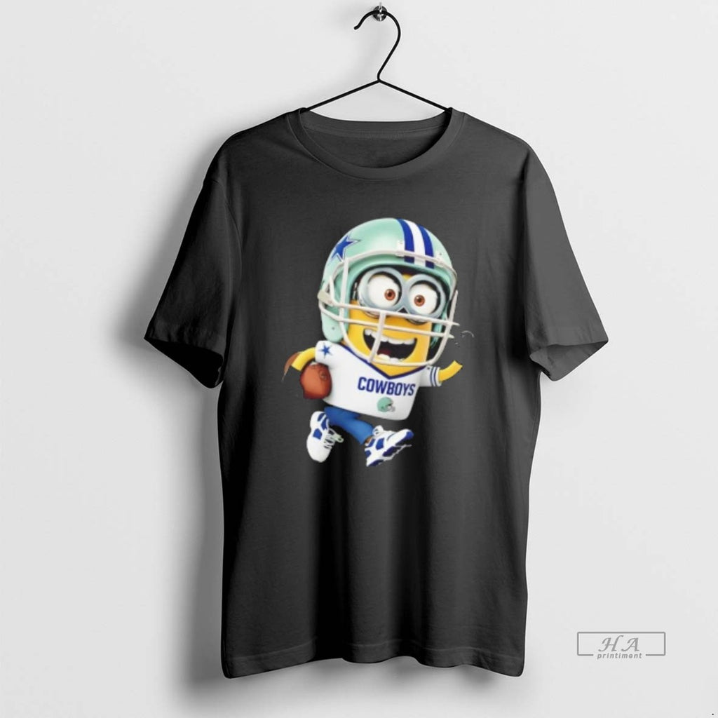 Trendy Minions Is Holding A Ball And Smiling At Dallas Cowboys Fans