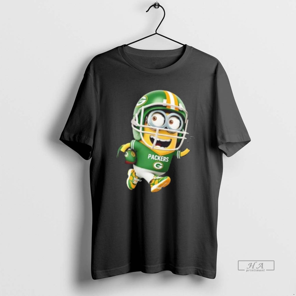 Trendy Minions Is Holding A Ball And Smiling At Green Bay Packers Fans