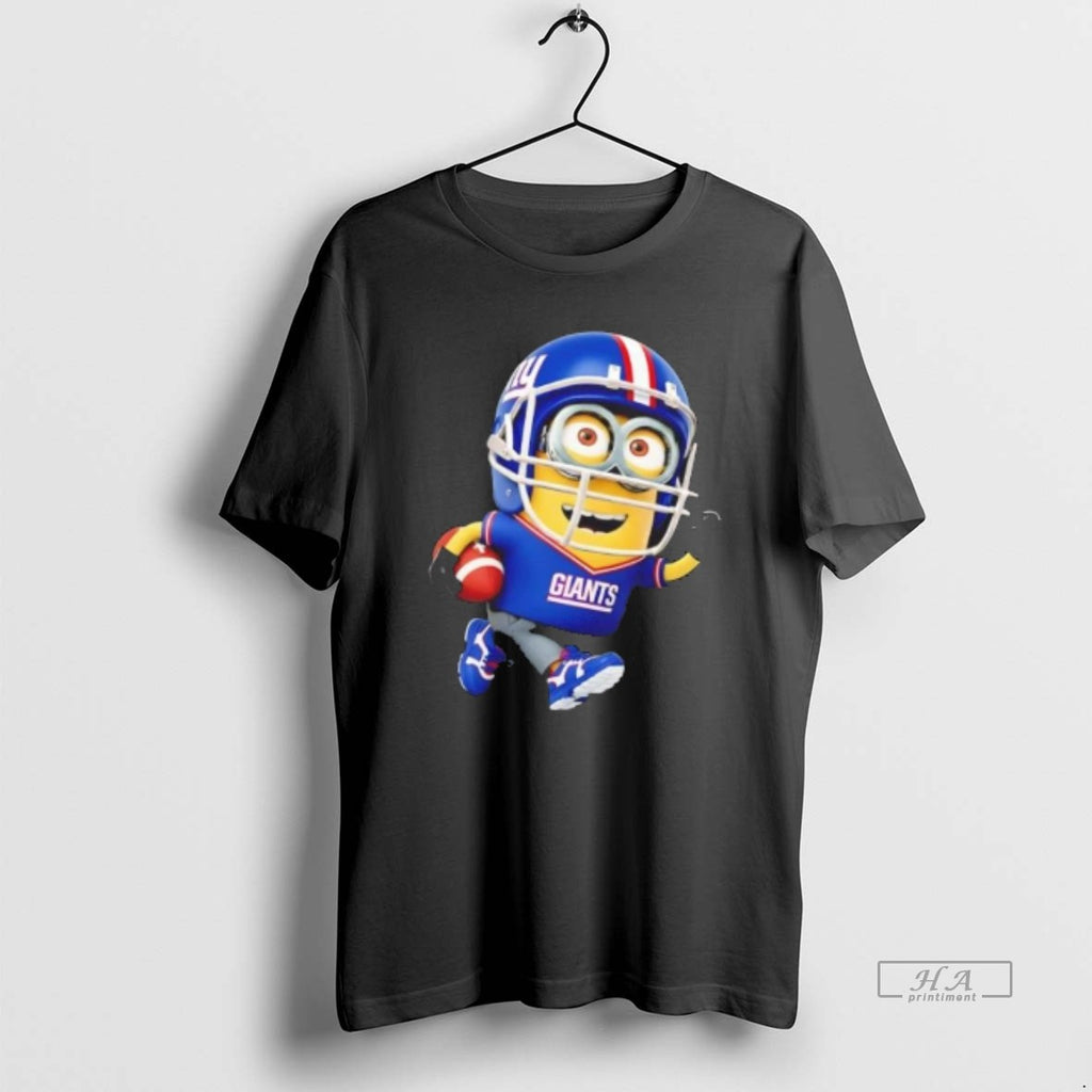Trendy Minions Is Holding A Ball And Smiling At New York Giants Fans