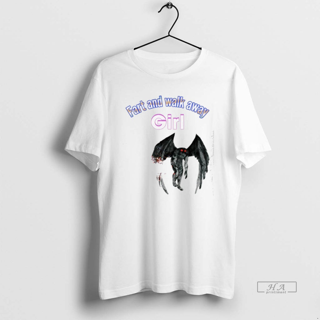 Trendy Mothman Fart And Walk Away Girl