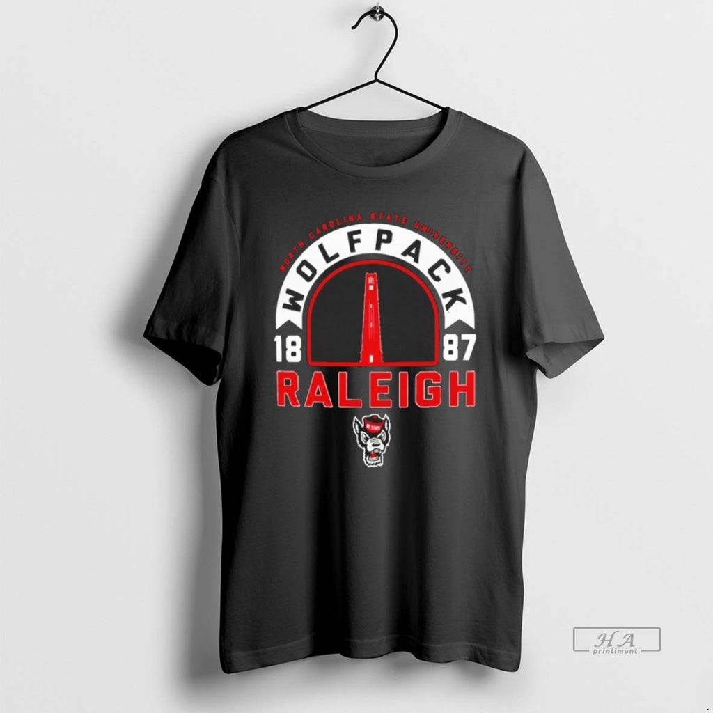 Trendy Nc State Wolfpack Graphite Belltower Arched Wolfpack Blackshirt
