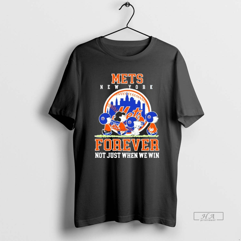 Trendy New York Mets Forever Not Just When We Win Peanuts Characters Blackshirt