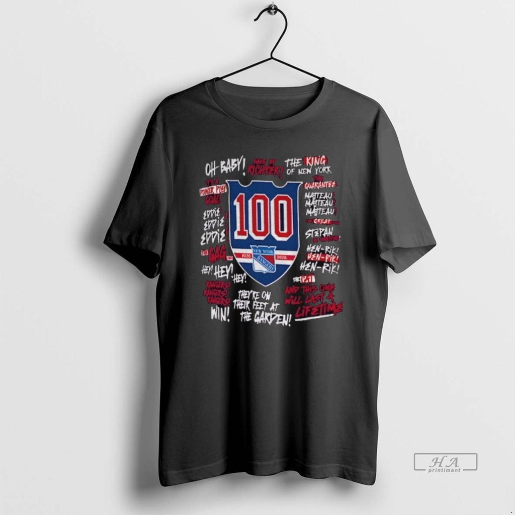 Trendy New York Rangers 100 Years Oh Baby The King Of New York Hen Rik