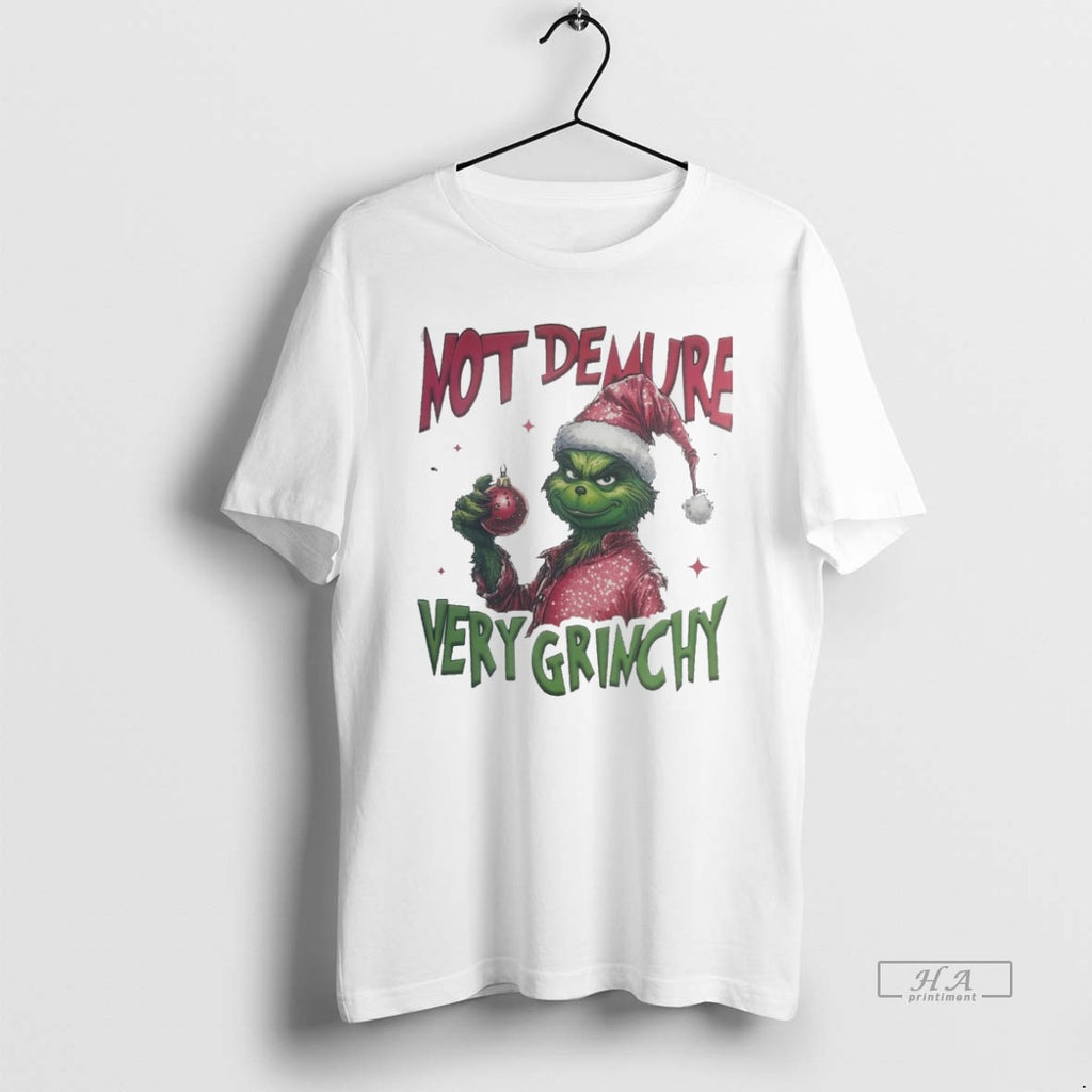 Trendy Not Demure Very Grinchy Christmas White