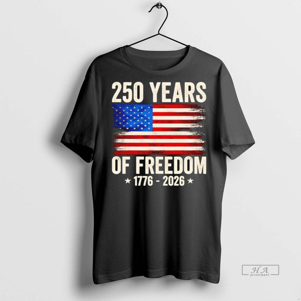 Trendy Official 250 Years Of Freedom 1776 2026 Usa Flag Tee Sweater