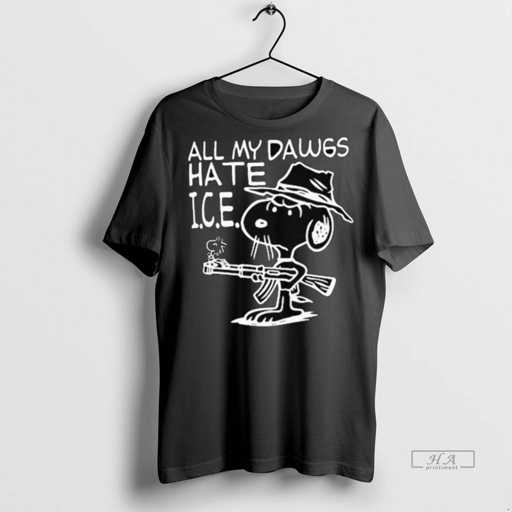 Trendy Official All My Dawgs Hate Ice Long Sleve Tee Sweater