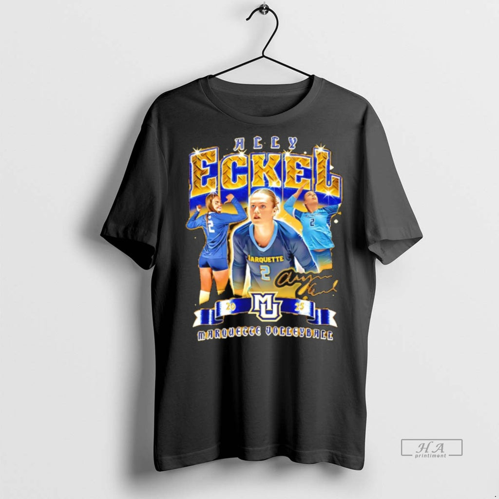 Trendy Official Allyson Eckel Marquette Volleyball Graphic Tee Sweater