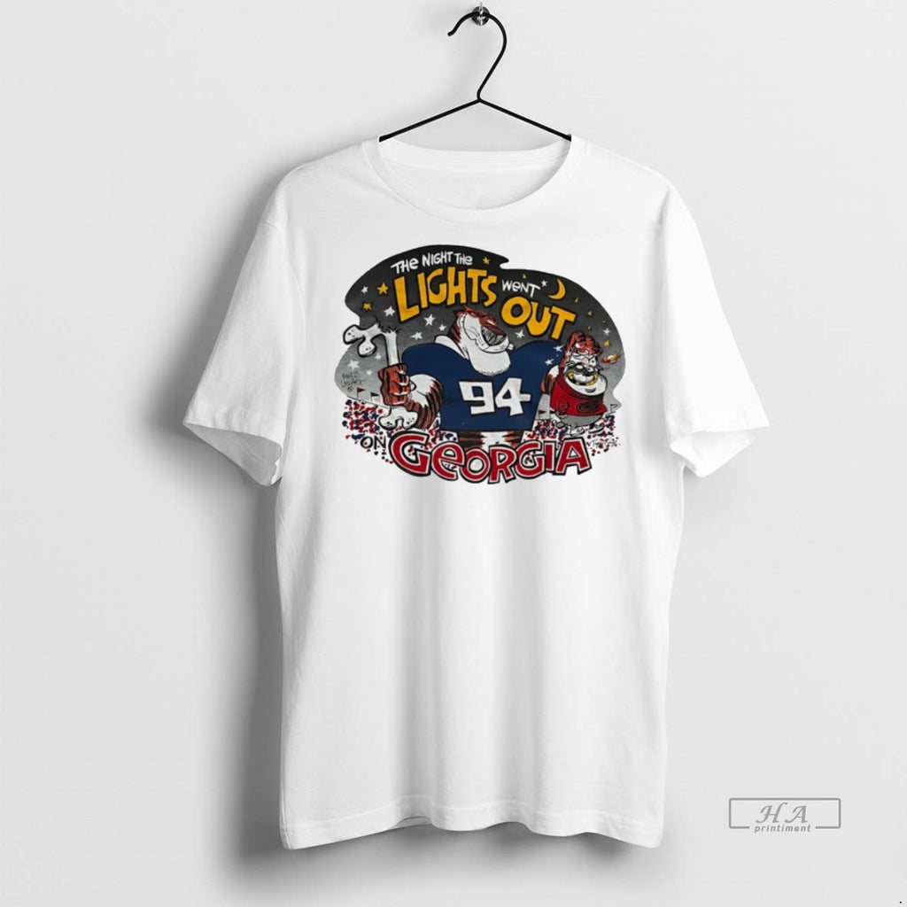 Trendy Official Auburn Tigers Beat Georgia Bulldogs The Night The Lights Went Out Mascot Cartoon