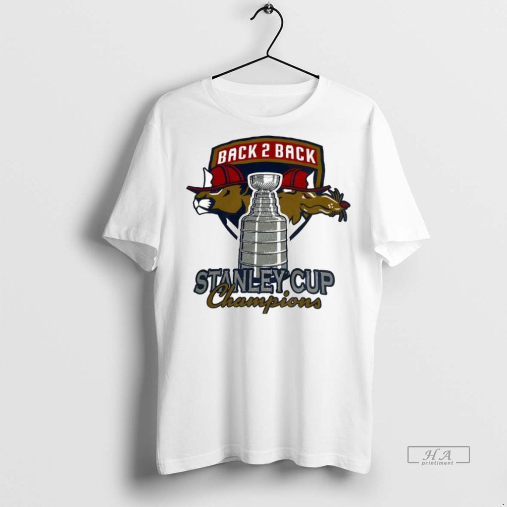 Trendy Official Back 2 Back Florida Panthers Stanley Cup Champions Logo Tee Sweater