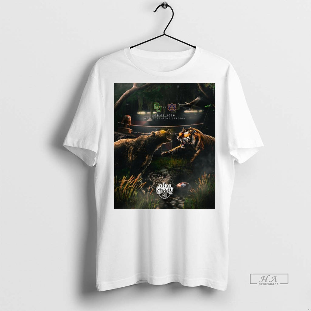 Trendy Official Baylor Bears Vs Auburn Tigers 2026 Aflac Kickoff Game September 5 2026 At