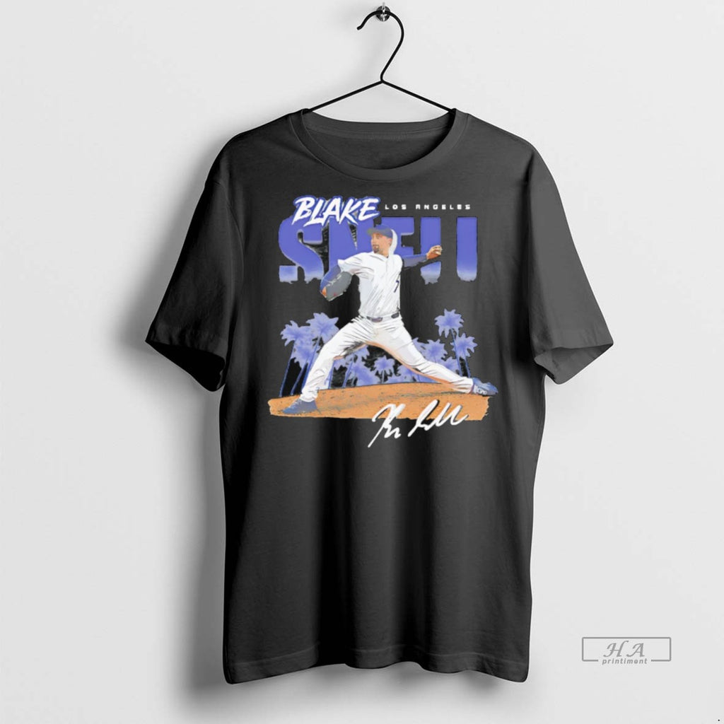 Trendy Official Blake Snell Los Angeles Dodgers Signature Vintage Tee Sweater