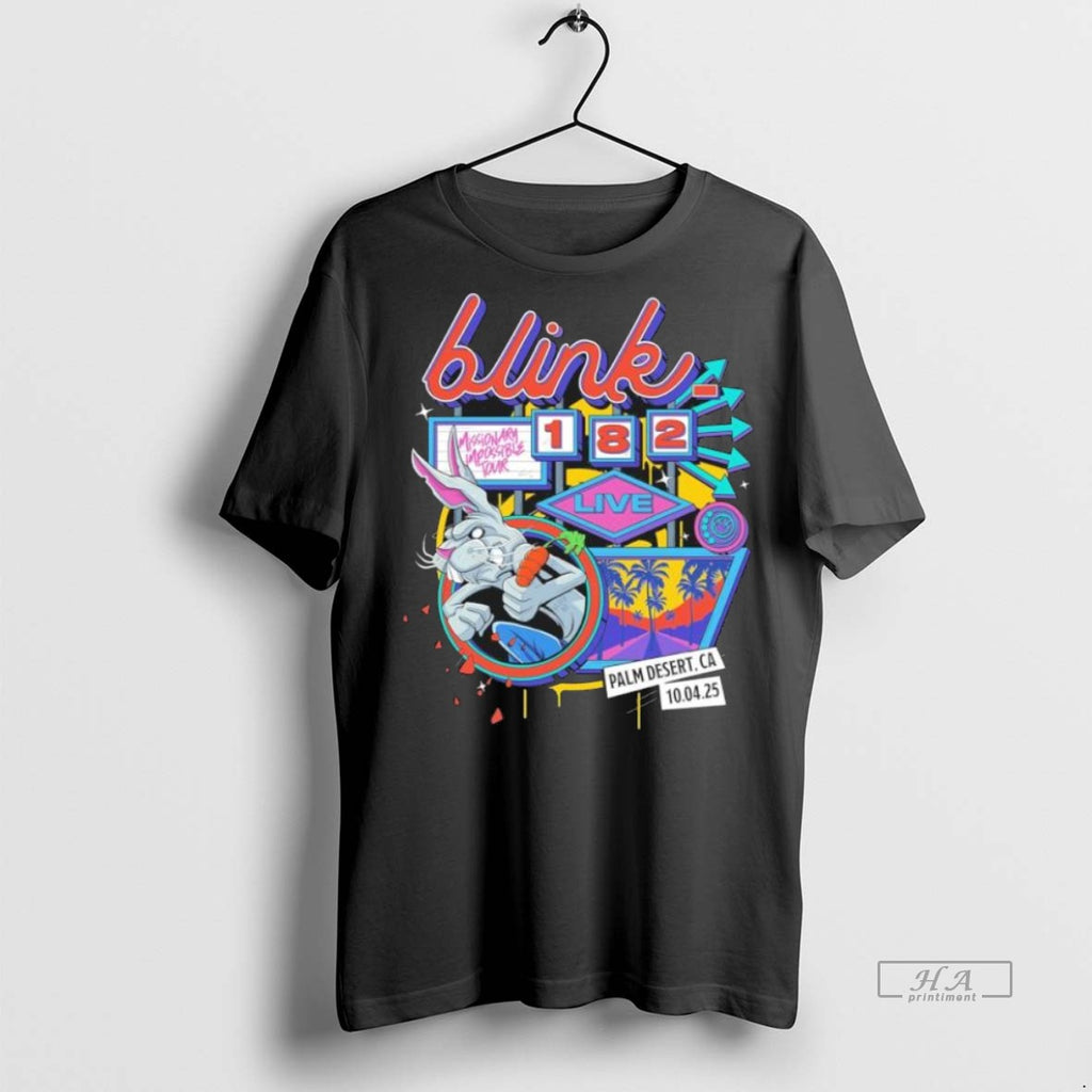 Trendy Official Blink 182 Tour Palm Desert Ca October 4 2025 Event Tee Sweater