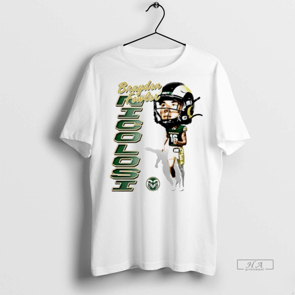Trendy Official Brayden Fowler Nicolosi Colorado State Rams Caricature Tee Sweater
