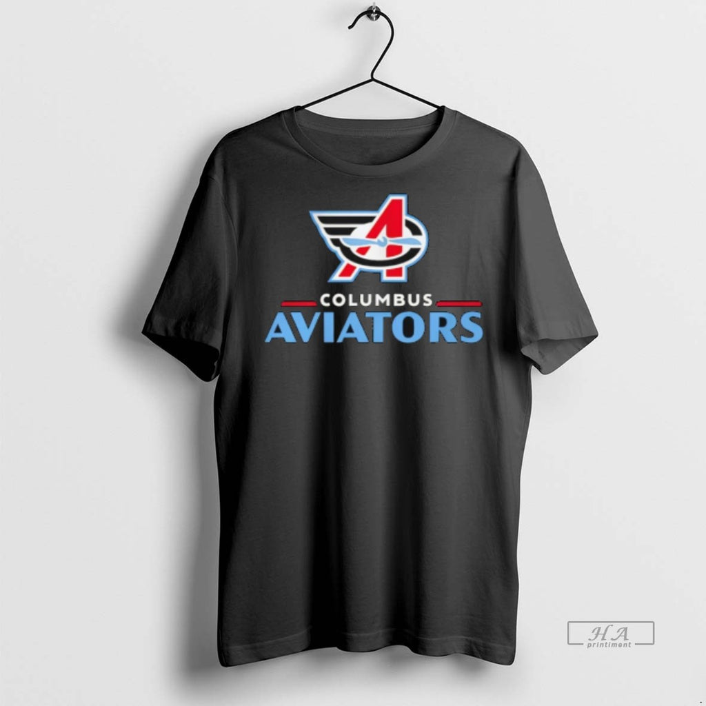 Trendy Official Columbus Aviators Lockup Logo 2025 Tee Sweater
