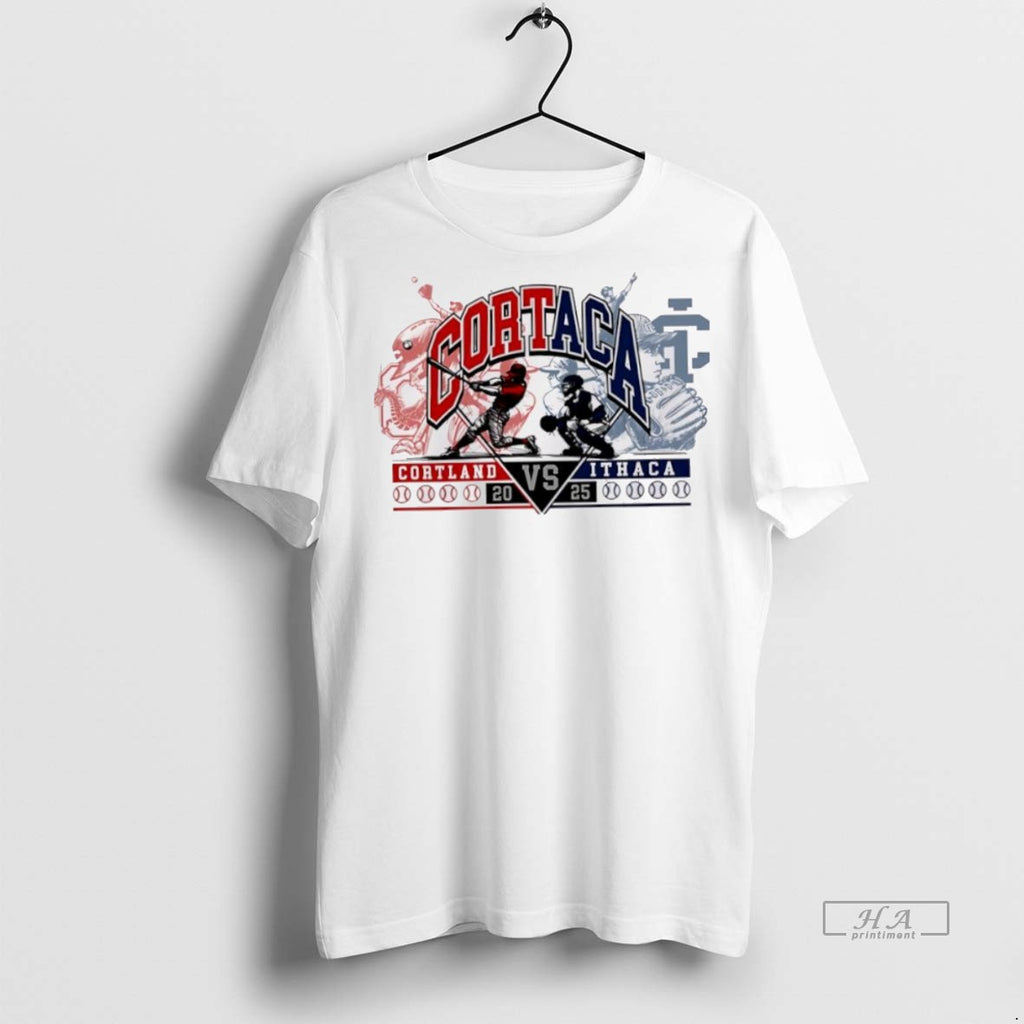 Trendy Official Cortaca Cortland Vs Ithaca 2025 Baseball Tee Sweater
