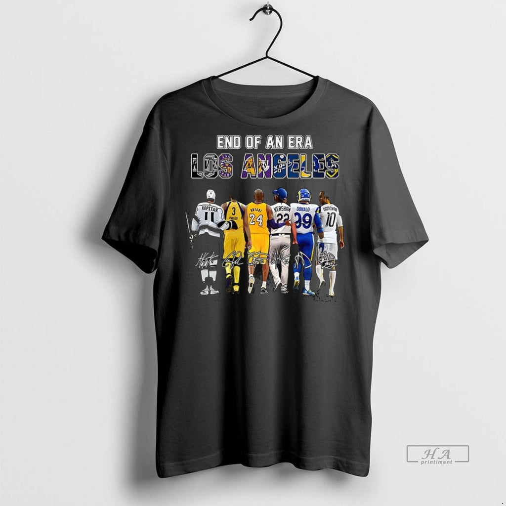 Trendy Official End Of An Era Los Angele Legendary Athletes Of Sports Teams Signature Tee